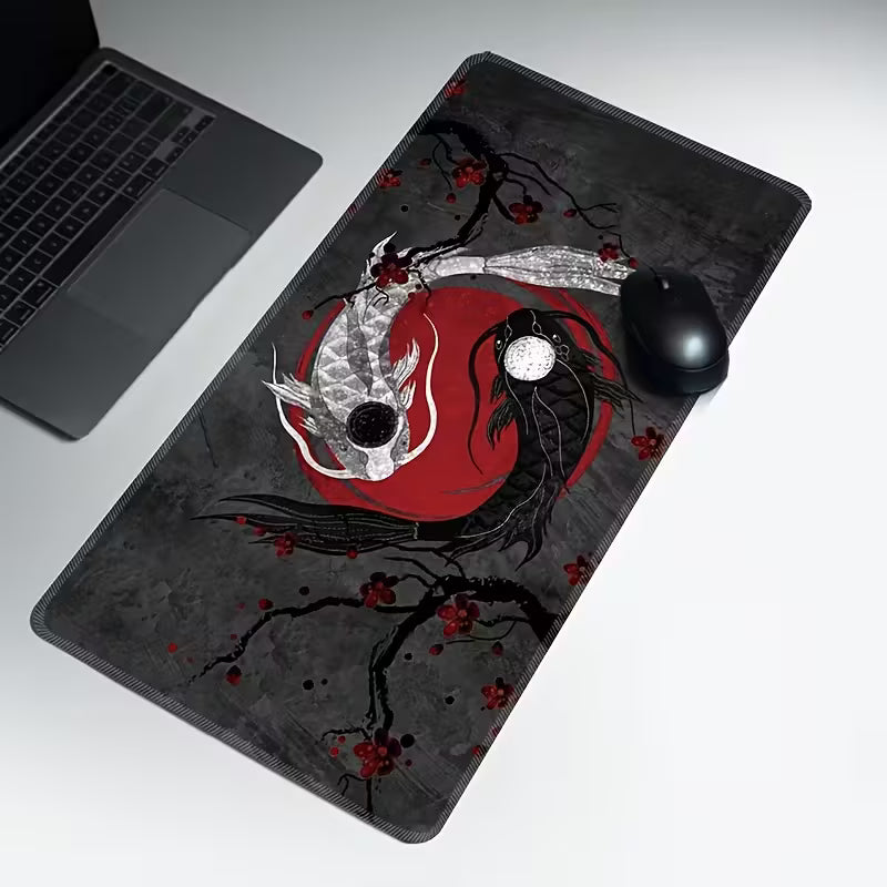 XXL Mouse Pad | Koi Yin Yang Blossom