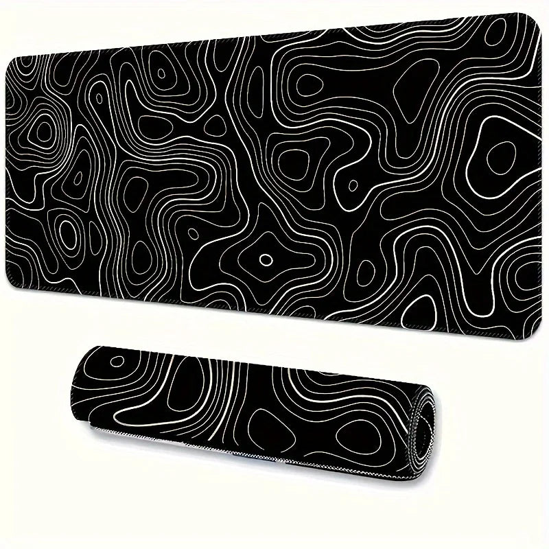 XXL Mouse Pad | Minimal Flow Lines Black Edition