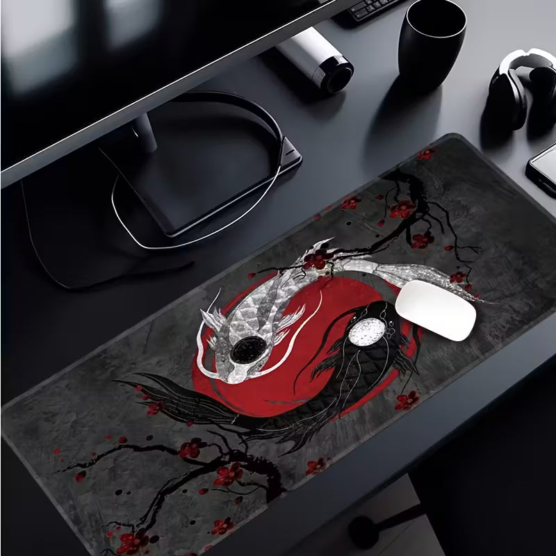 XXL Mouse Pad | Koi Yin Yang Blossom
